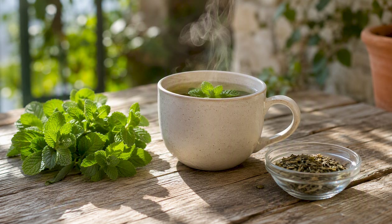 Menstruációs görcs tea: 10 gyógynövény, ami tényleg segít Egy csésze friss mentás borsmentatea