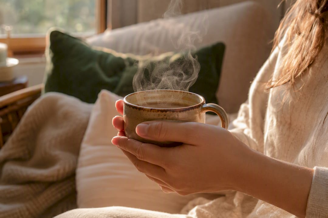 Méhgyulladás tea: mikor segít és mikor kell orvoshoz menni Kéz gőzölgő gyógyteás csészét tart a megkönnyebbülésért