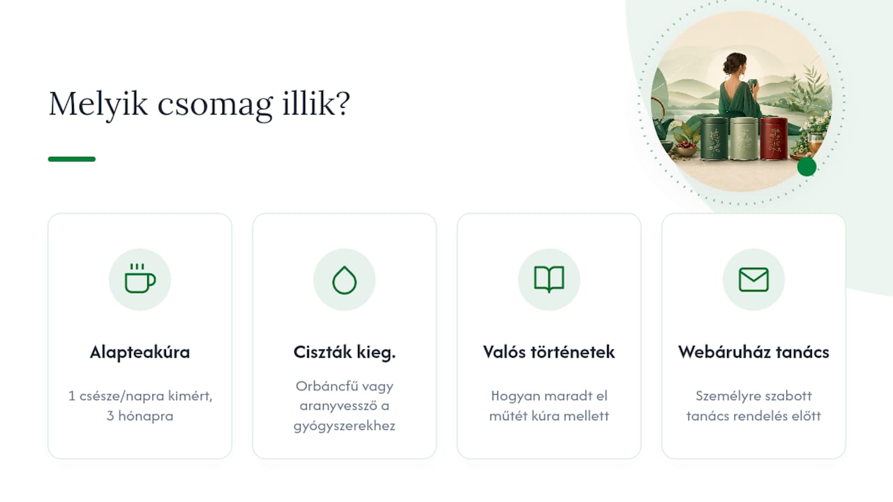 Kezdje 3 hónappal: gyógynövény tea kúra hossza nőgyógyászati panaszokra Melyik Hölgyi tea csomag illik a 3 hónapos kúrához? — overview diagram