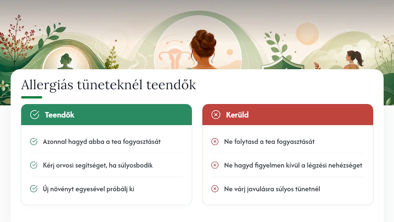 24–72 óra: mely teák biztonságosak endometriózis műtét után Figyelmeztető jelek gyógynövényteák okozta allergiára