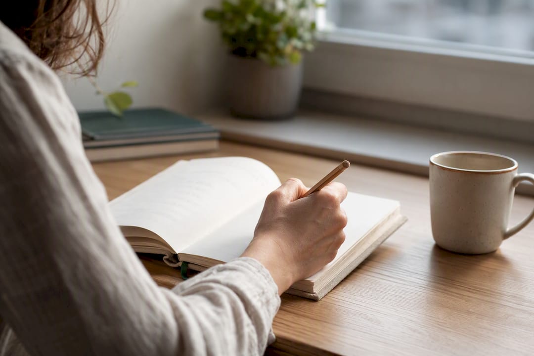 Endometriózis stressz tea: melyik gyógynövény segít valóban? Kéz naplót vezet a tea hatásainak nyomon követésére